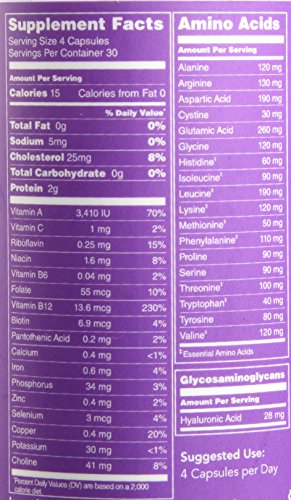 Vital Proteins beef liver capsules lineup with nutrition facts for nutrient awareness