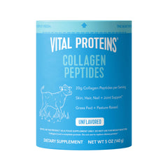 Vital Proteins Colágeno en polvo en bote con foco en cabello, piel y uñas