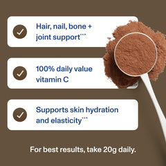 Vital Proteins Collagen Peptides Advanced chocolate smoothie blender; adds creaminess and protein to your shake.