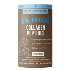 Vital Proteins Collagen Peptides Chocolate being poured into a glass for daily wellness