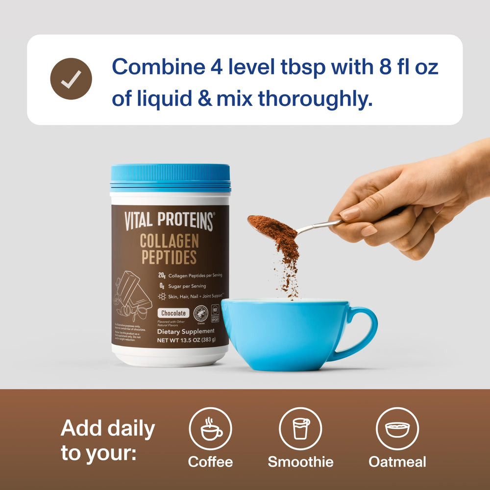 Vital Proteins Collagen Peptides Chocolate packaging with clean label