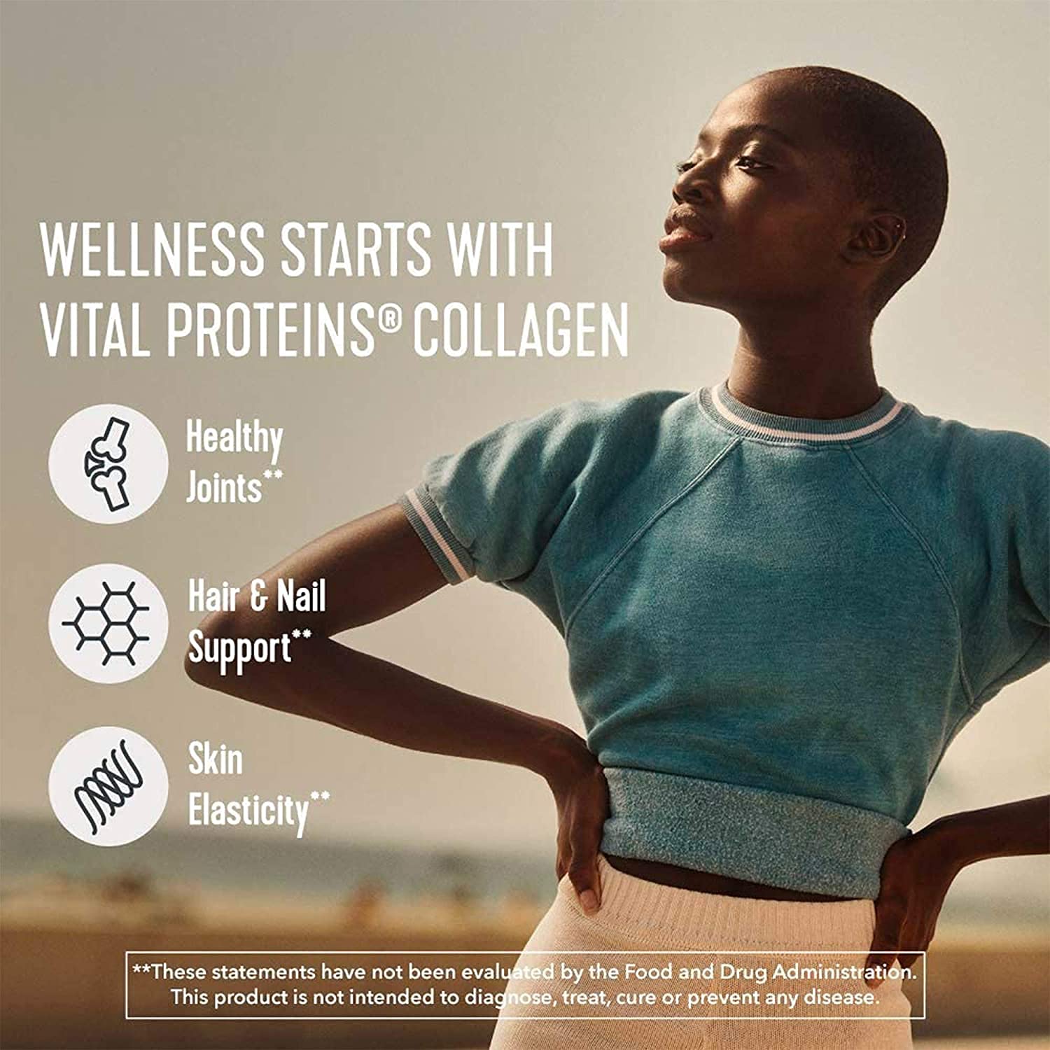 Paleo Friendly and Whole30 Approved label on Vital Proteins Collagen Peptides.