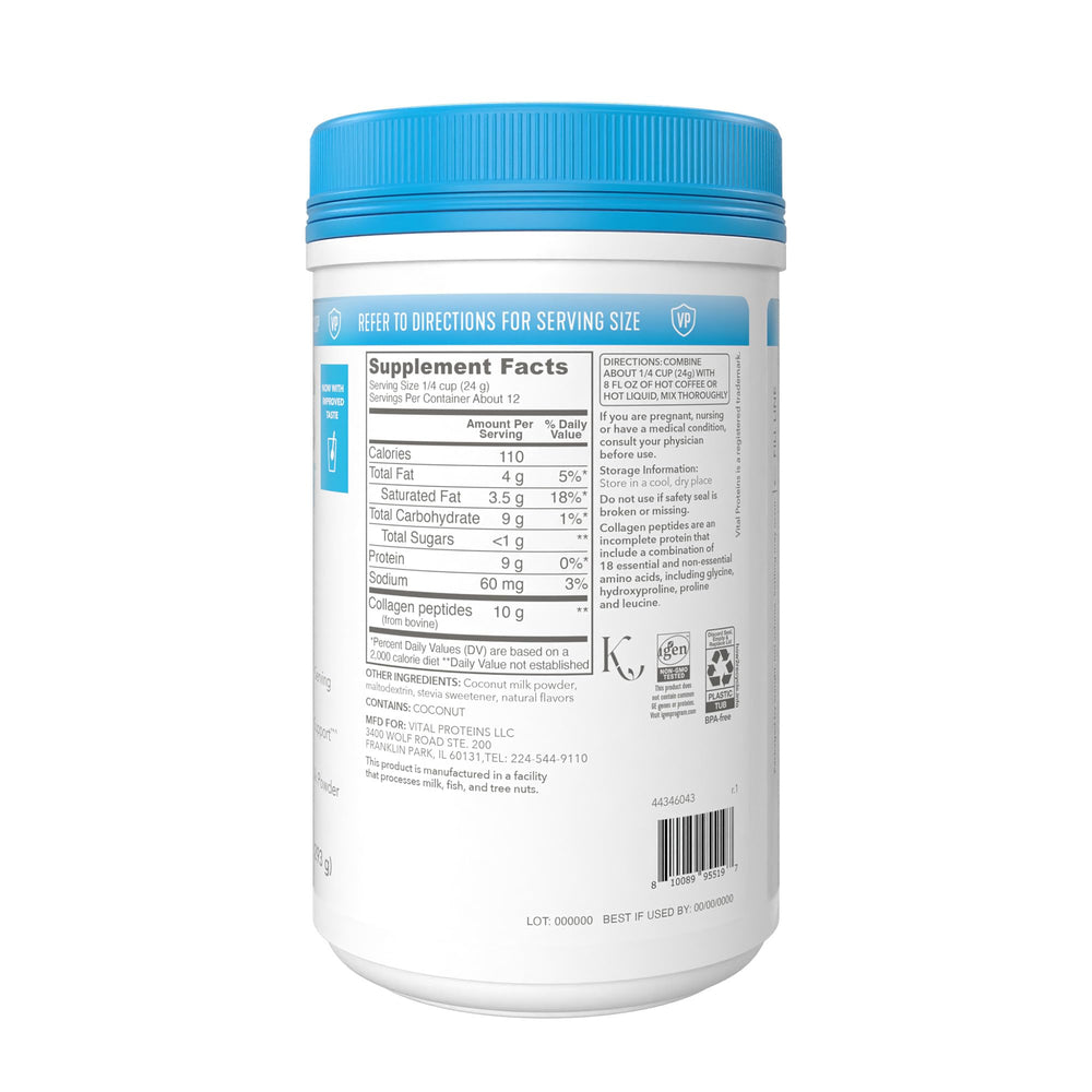 Morning light highlights Vital Proteins Collagen Peptides powder as daily wellness ritual.