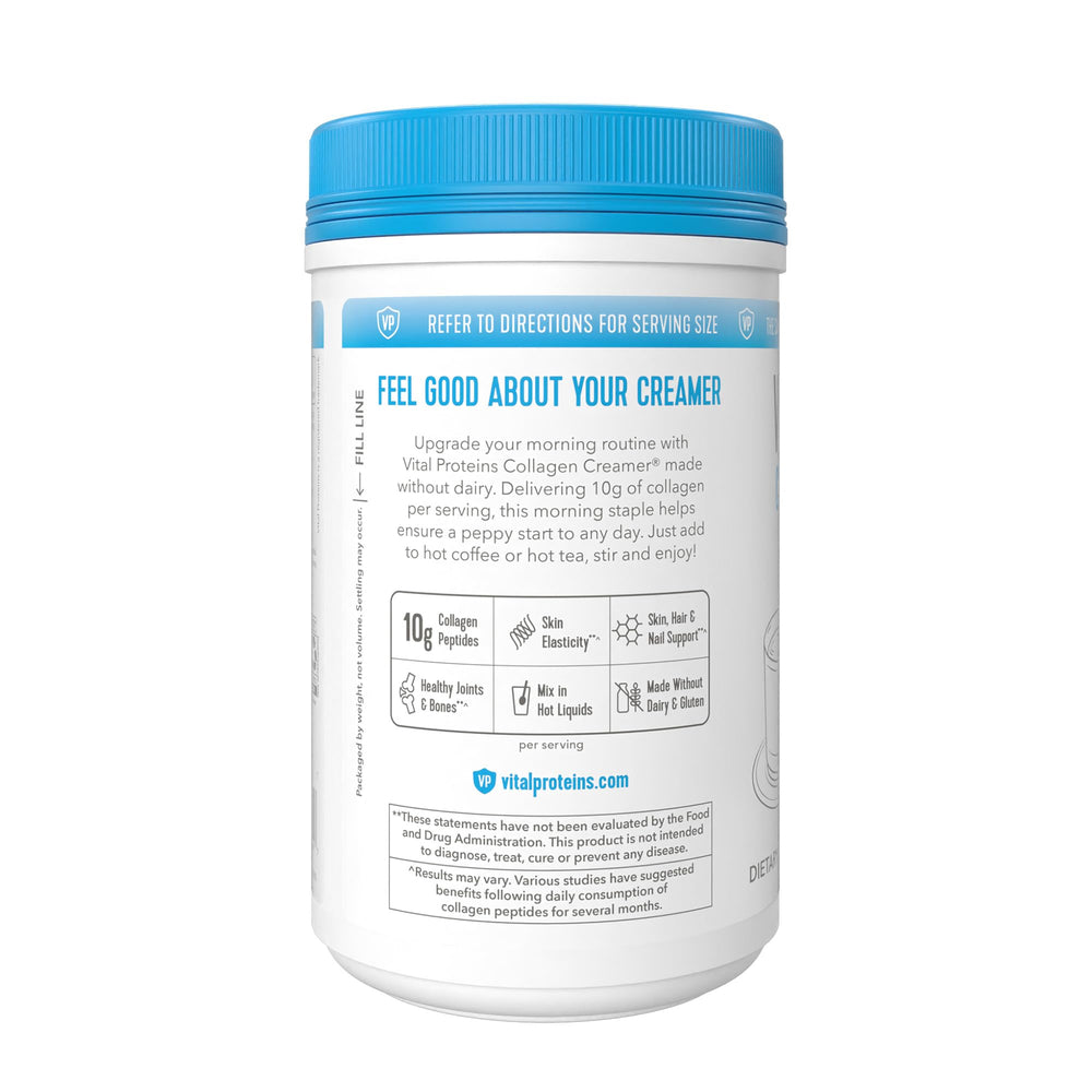 Vital Proteins collagen peptides close-up shows versatile usage with granola or coffee.