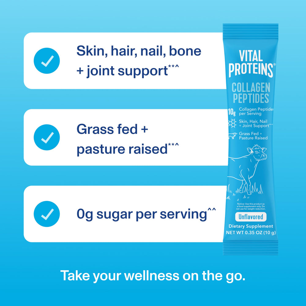 Vital Proteins collagen peptides unflavored powder blends into drinks