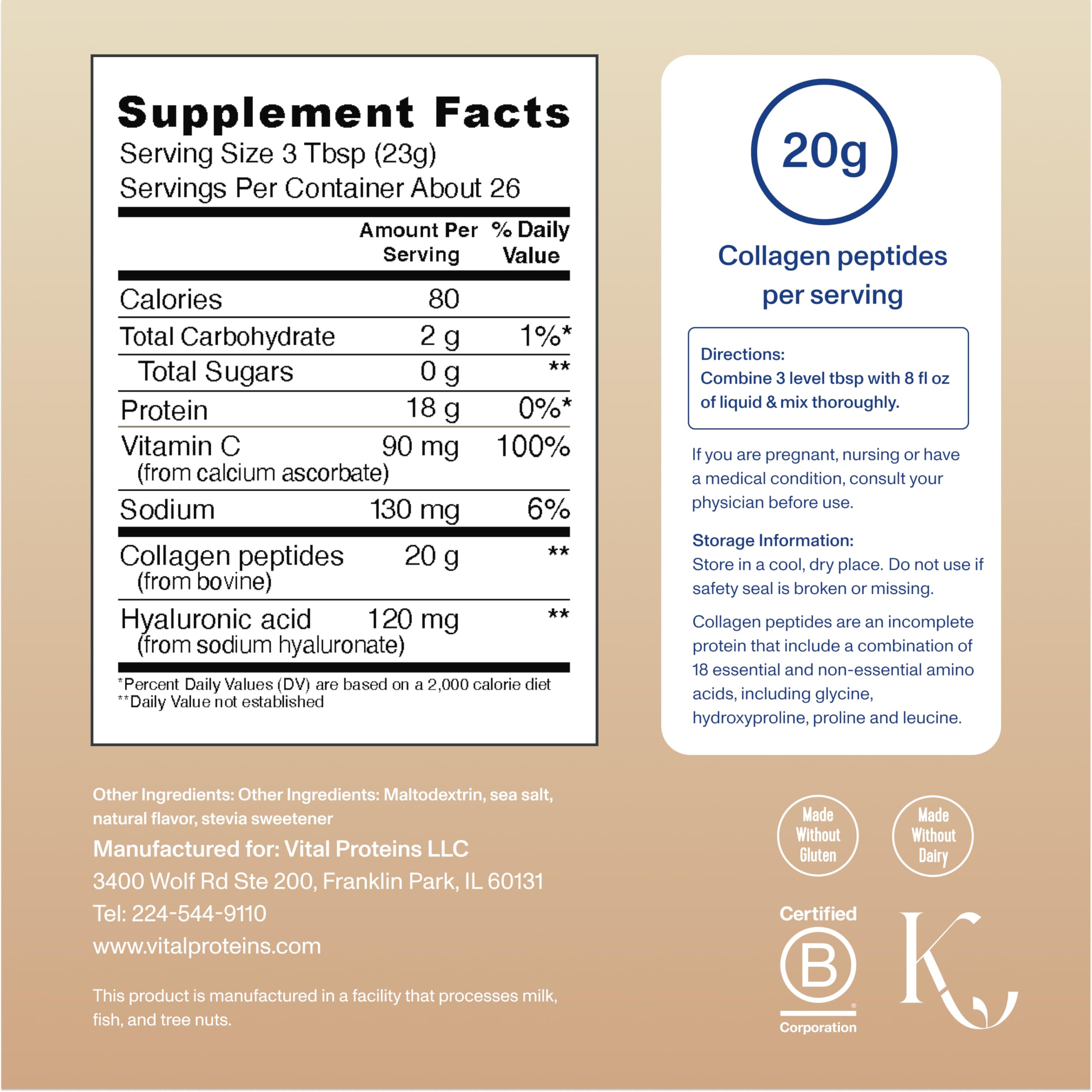 Vital Proteins collagen peptides vanilla coffee-mix shows quick blend for morning energy