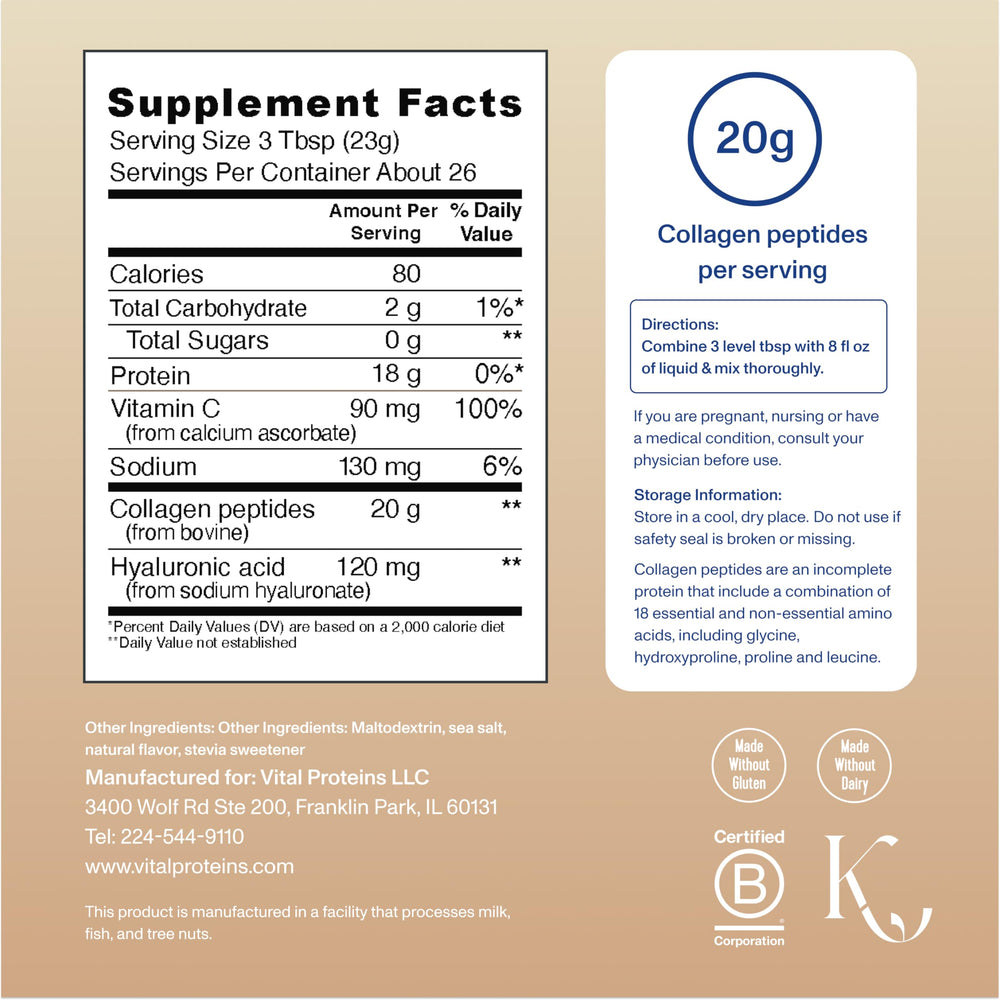 Vital Proteins collagen peptides vanilla coffee-mix shows quick blend for morning energy