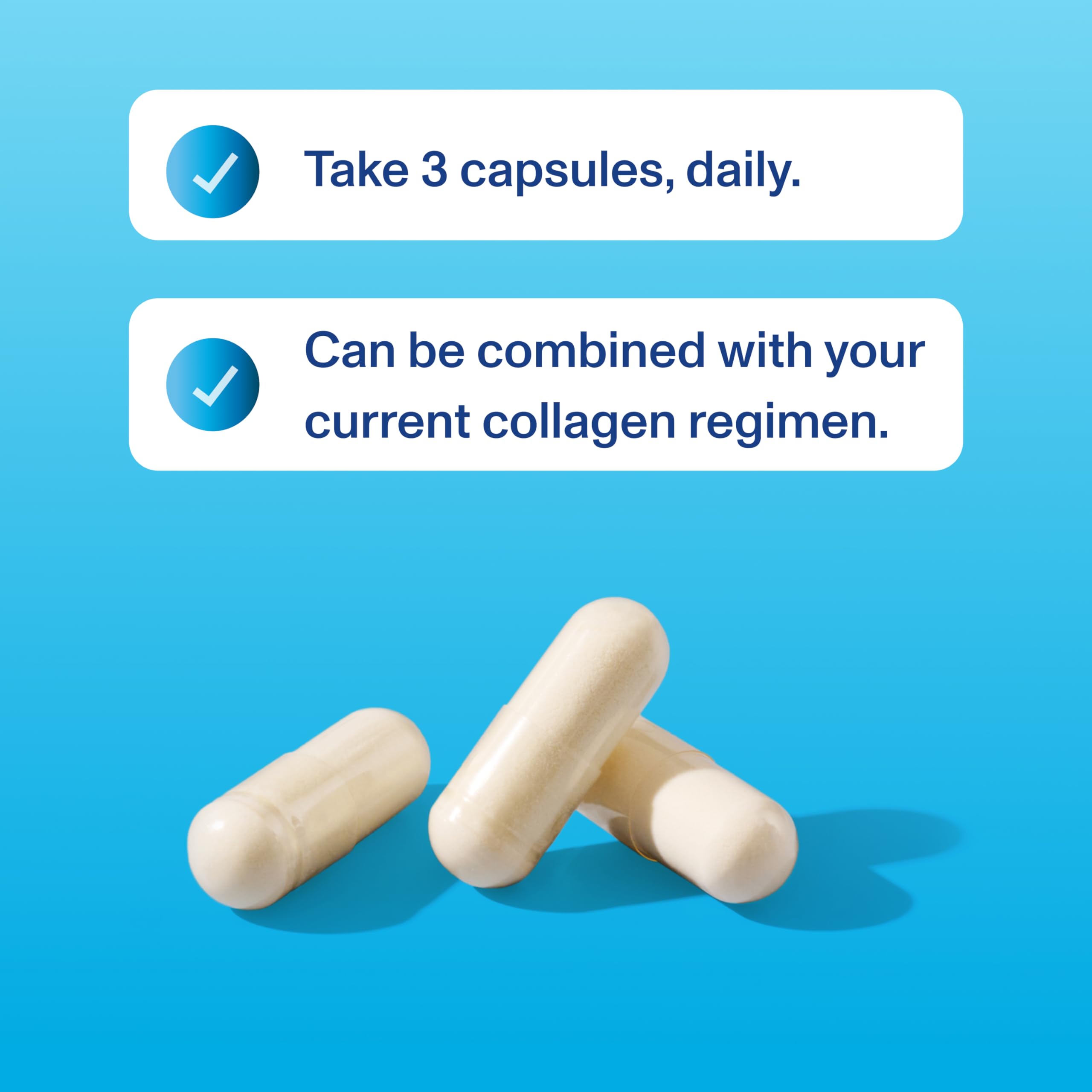 Vital Proteins colostrum capsules in hand, signaling everyday gut nourishment.