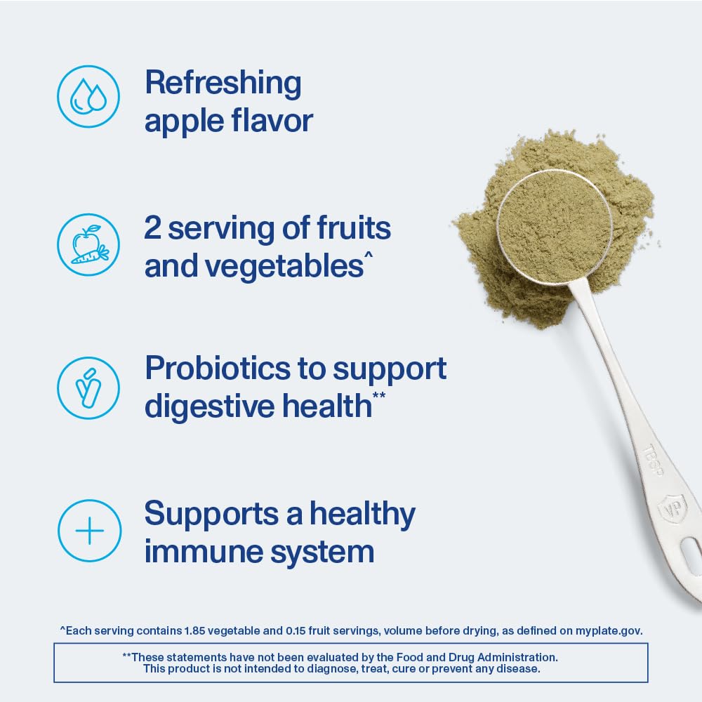 Vital Proteins Daily Greens being stirred in water, convenient addition to daily hydration.
