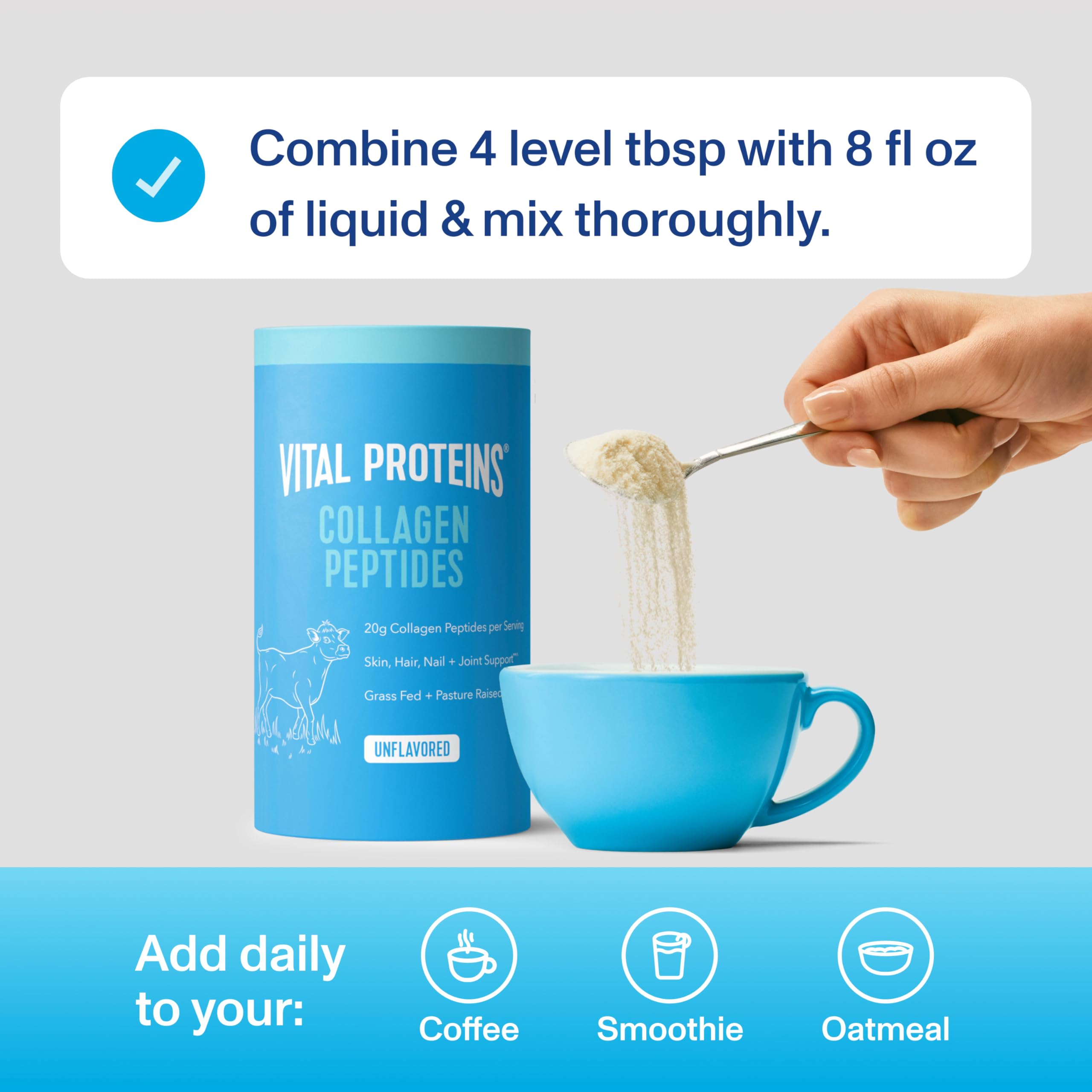 Vital Proteins nutrition label highlighting ingredients and sugar content