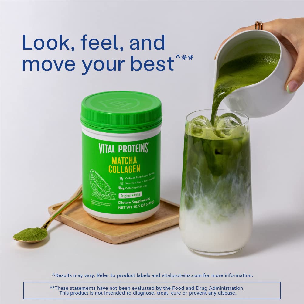 Vital Proteins Matcha Collagen packaging highlighting clean label appeal