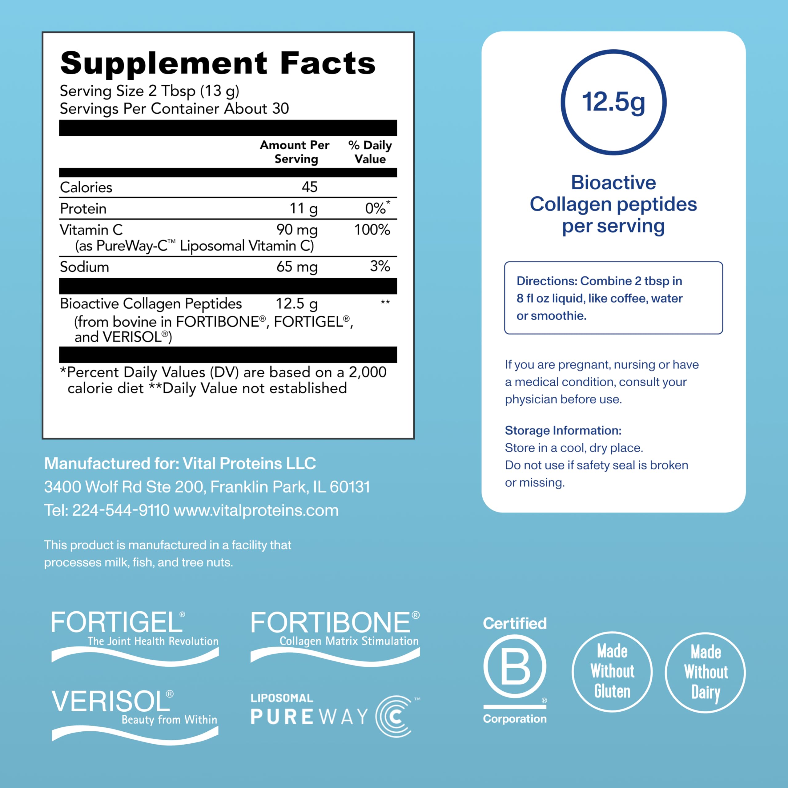 Vital Proteins Professional Daily Foundational bottle prepared in smoothie for versatile use.