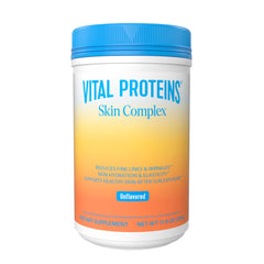 Vital Proteins Skin Complex bottle pour illustrating easy daily collagen support for healthy skin.