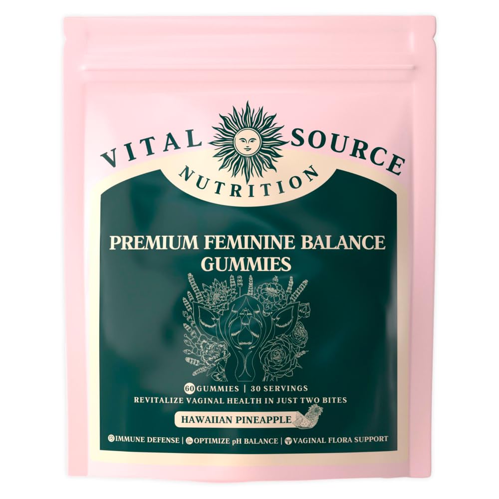 Vital Source Nutrition Feminine Balance Gummies pineapple pouch for daily wellness.