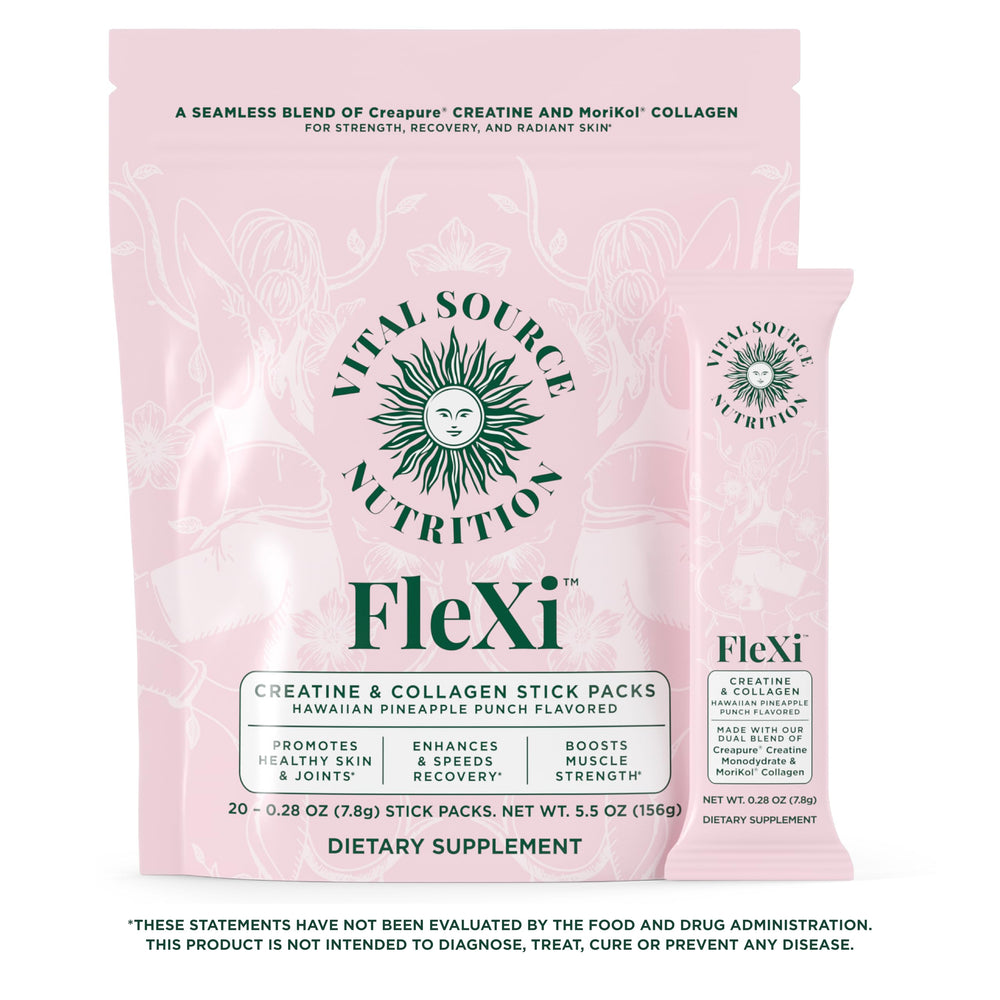 Vital Source Nutrition FleXi mix in water demonstrates an easy daily ritual.