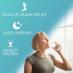 Vital Spring mineral sachets in a glass of water illustrate easy hydration