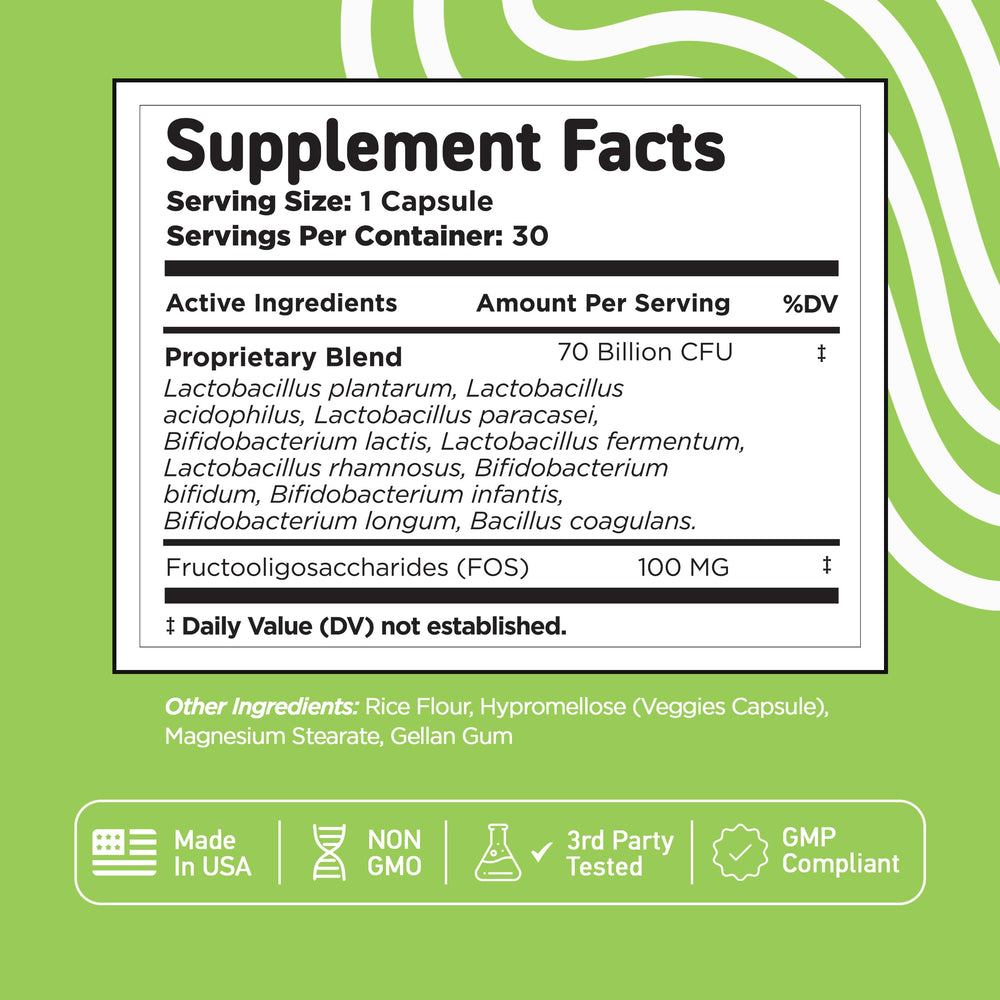 Vital Vitamins Probiotic Complex scene illustrating digestive balance and nutrient absorption support