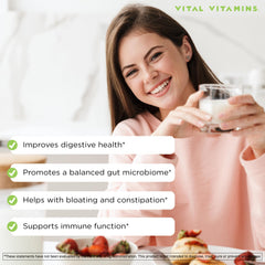 Vital Vitamins Probiotic Complex packaging front suitable for shelf-stable, on-the-go use