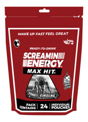 VITAL 4U Screamin Energy Max Hit front label boosts quick on-the-go energy.