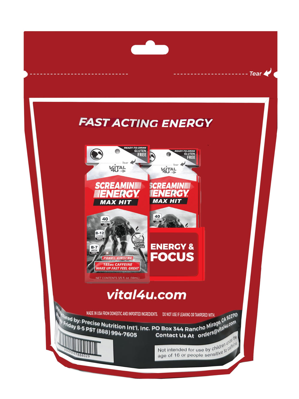Tear-off top pouch for instant consumption during busy mornings.