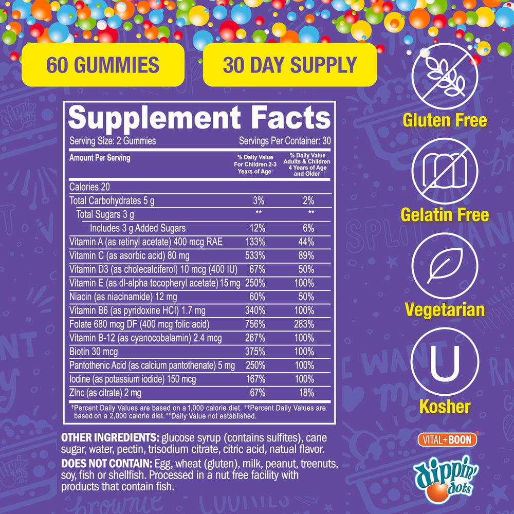 Vital+Boon Dippin' Dots kid holding bottle, building routine and trust.