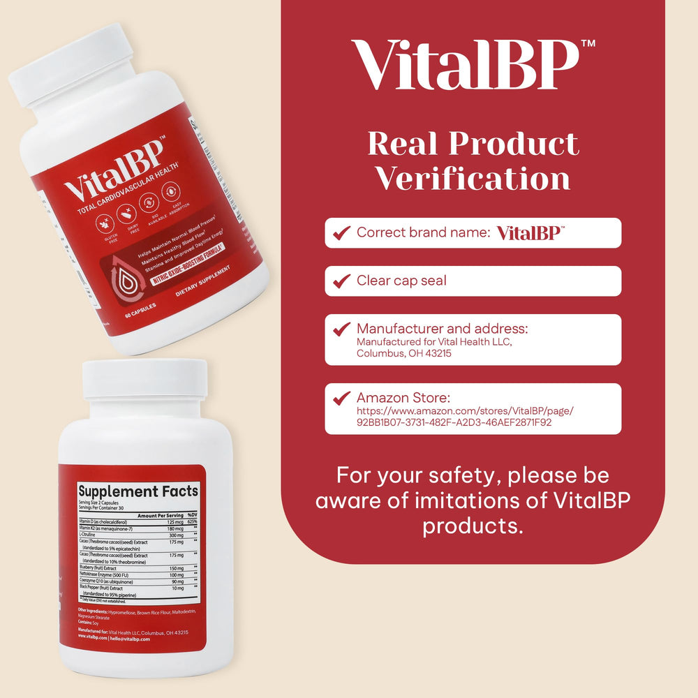 VitalBP capsules close-up highlighting easy daily intake.