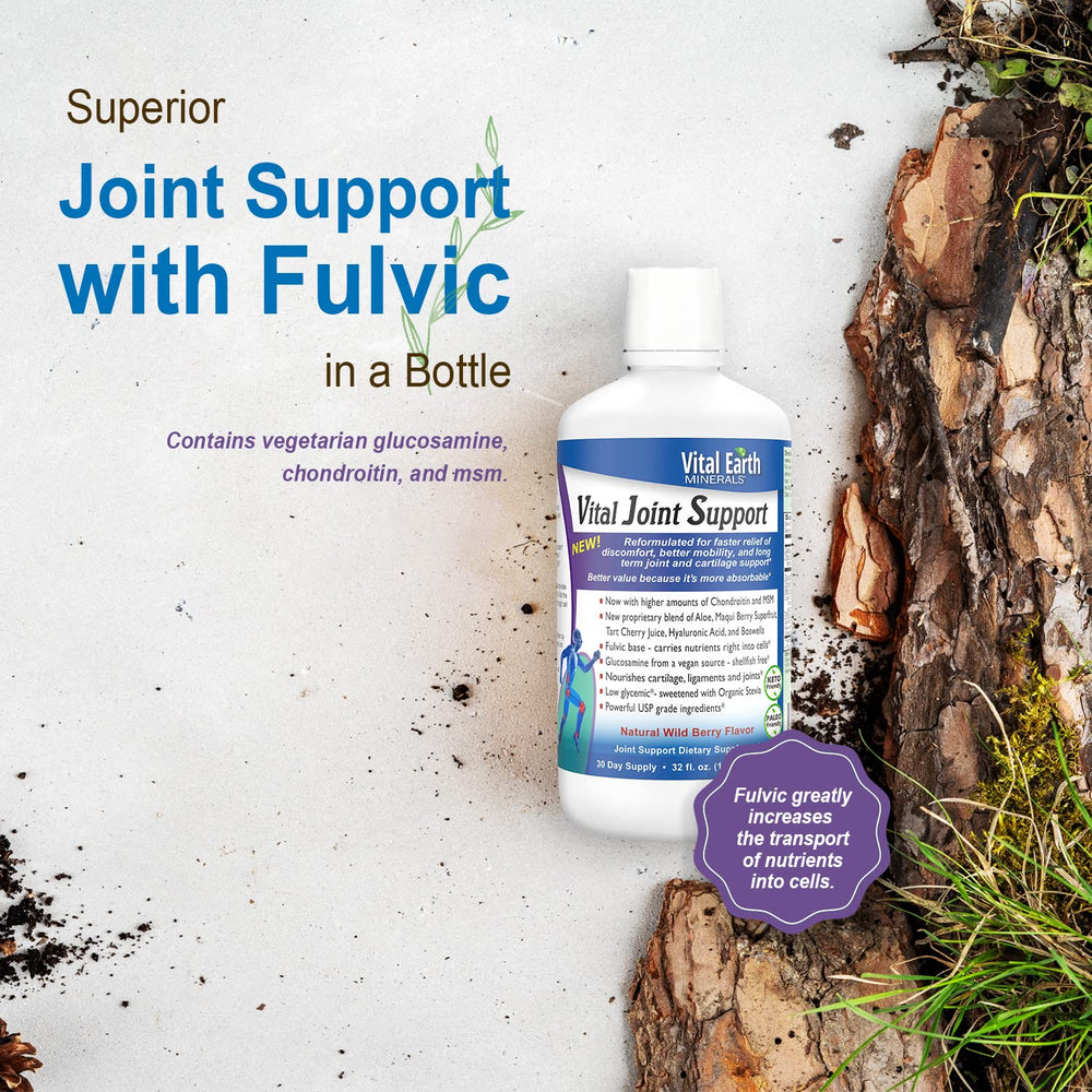Vital Earth berry blend and aloe visuals suggest natural flavor and antioxidants