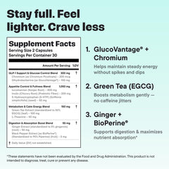 VitalForm GLP-1 packaging highlights GlucoVantage for metabolism-oriented support.