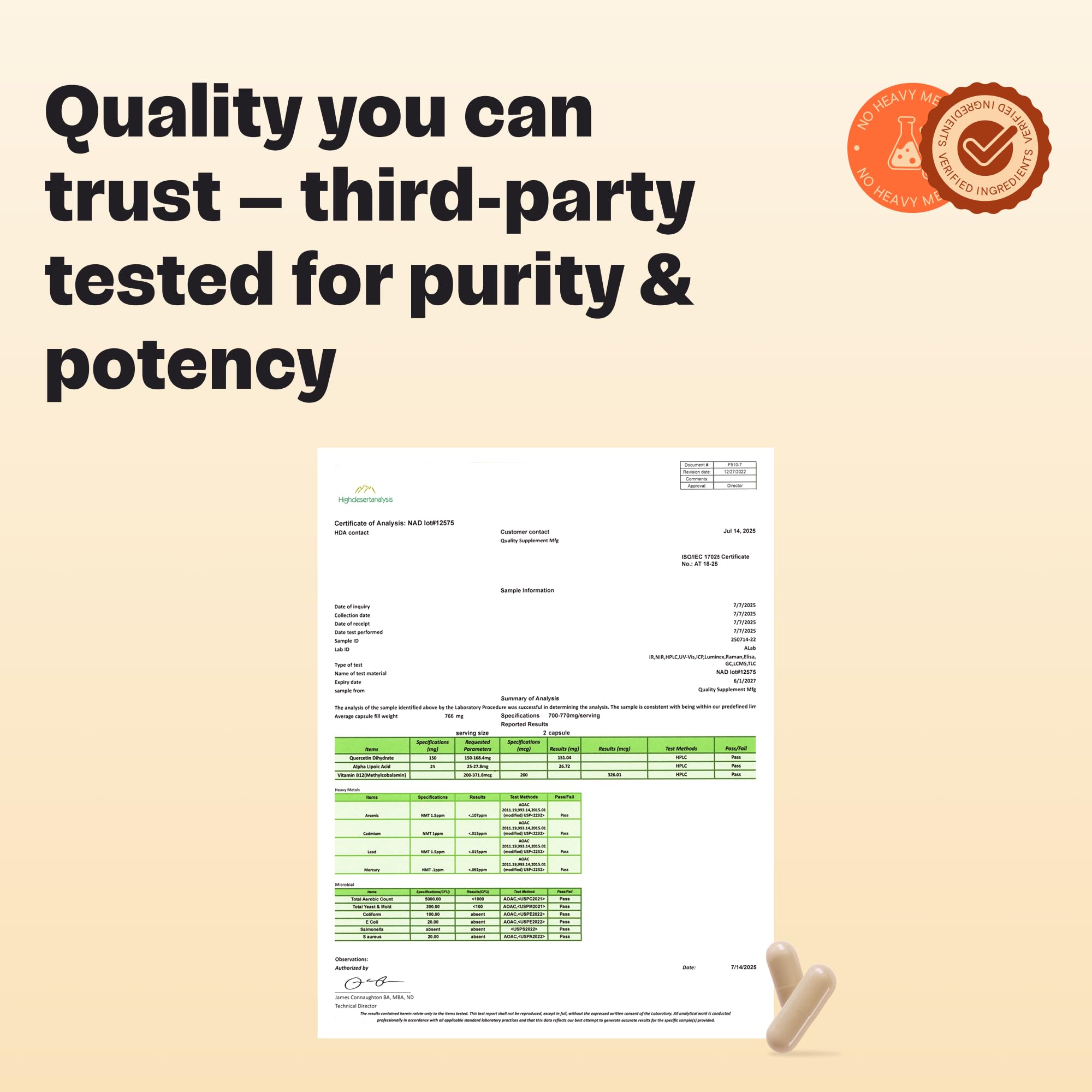 Usage scene shows a person taking VitalForm in a morning routine.