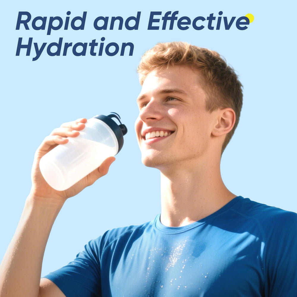 VitalHarvest hydration in a glass highlights refreshing flavor and rapid hydration.
