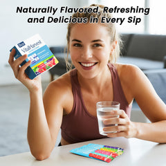 VitalHarvest Grape packet front view offers sugar-free hydration anytime.