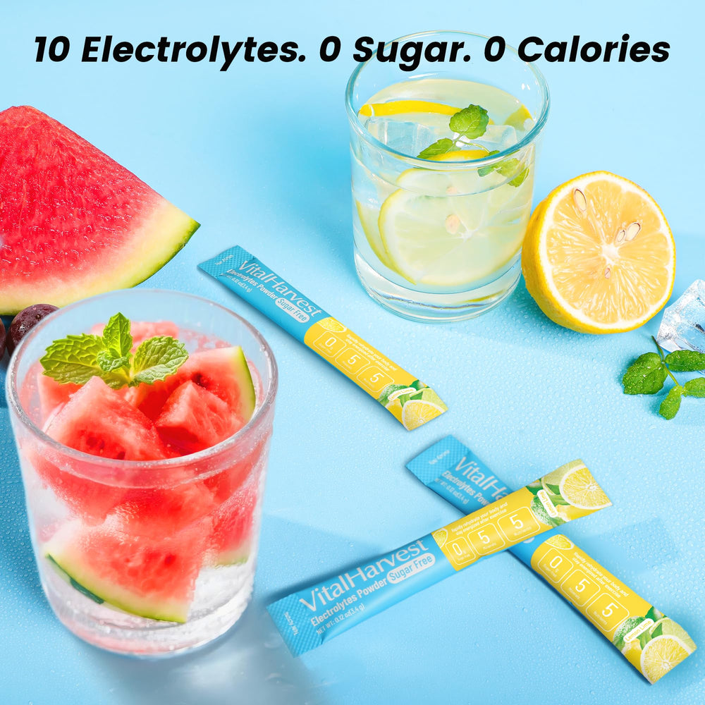 VitalHarvest single-serve packets ideal for travel and on-the-go hydration.