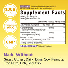 Vitalibre Akkermansia Probiotics capsules present a convenient daily supplement.