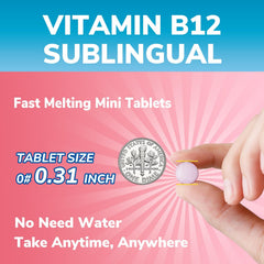 Vitalibre B12 vegan methylcobalamin form label indicating bioactive ingredient