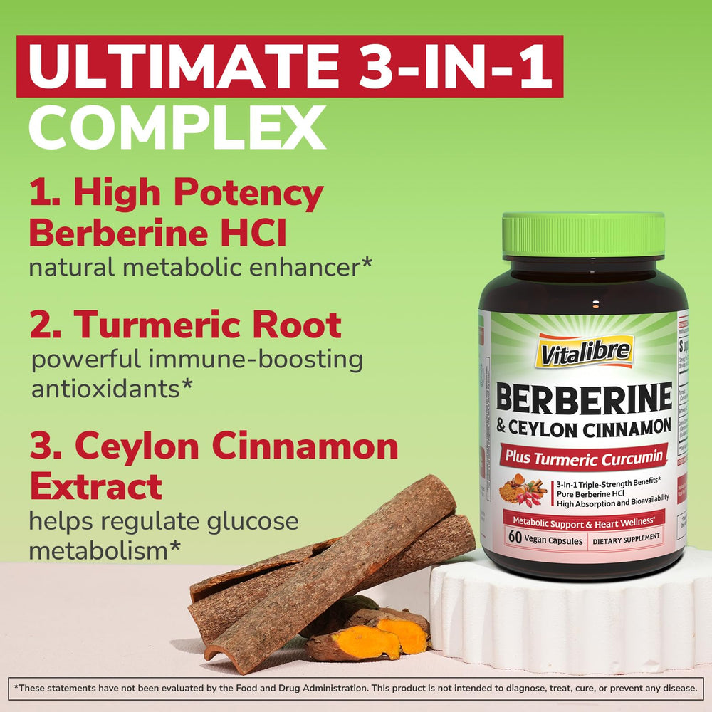 Vitalibre Berberine US manufacturing label emphasizes GMP quality