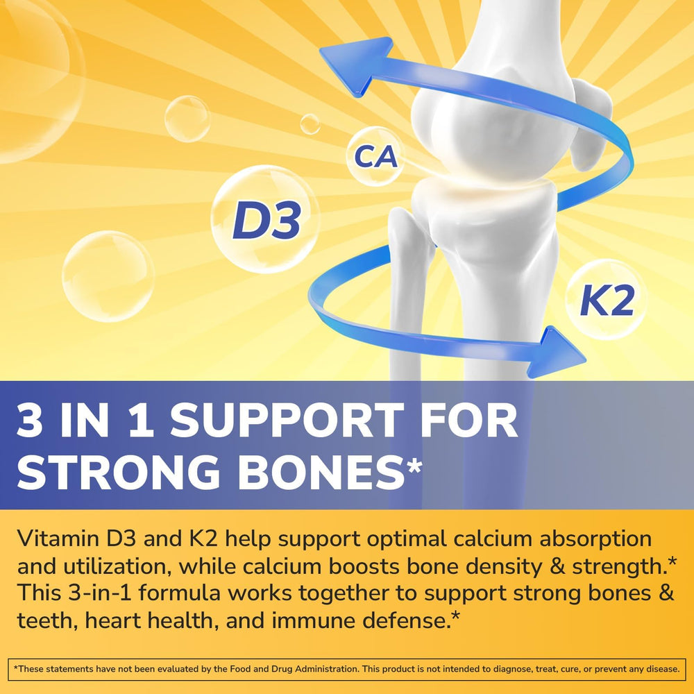 Vitalibre D3 K2 Calcium bottle label shows D3 and calcium details