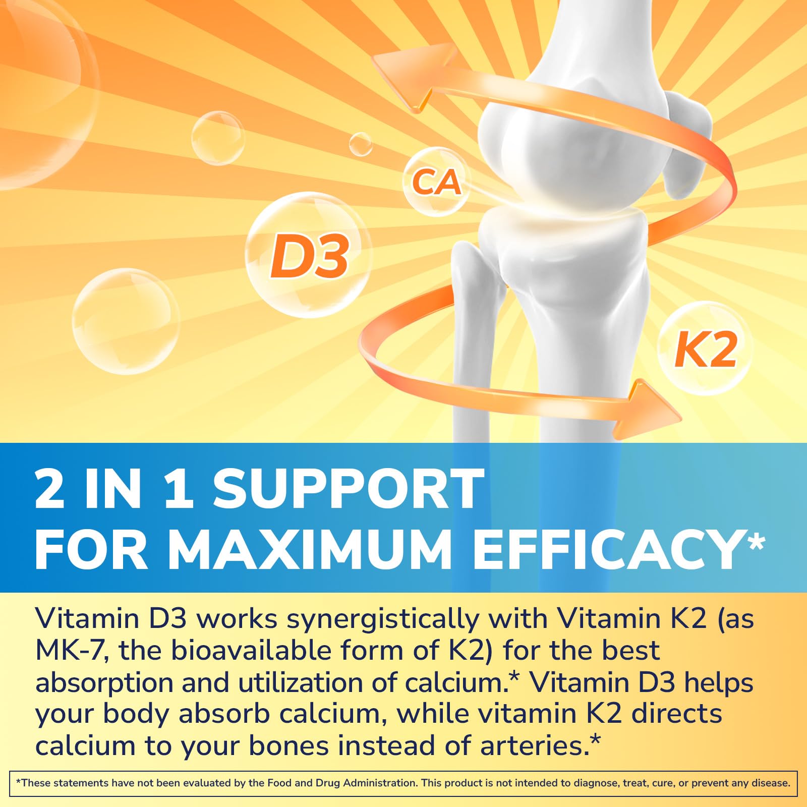 Vitalibre D3 K2 label shows USA-made GMP standards.