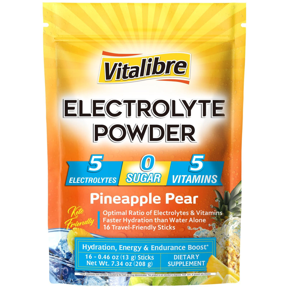 Vitalibre Electrolytes stick pack pineapple-pear for quick hydration on the go