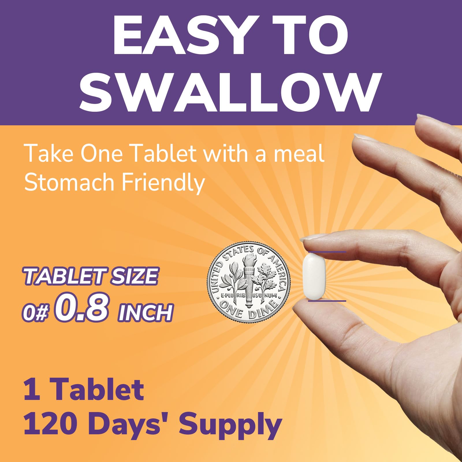 Vitalibre gluten-free and non-GMO lysine tablet emphasizing purity.