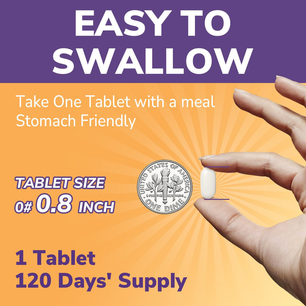 Vitalibre gluten-free and non-GMO lysine tablet emphasizing purity.