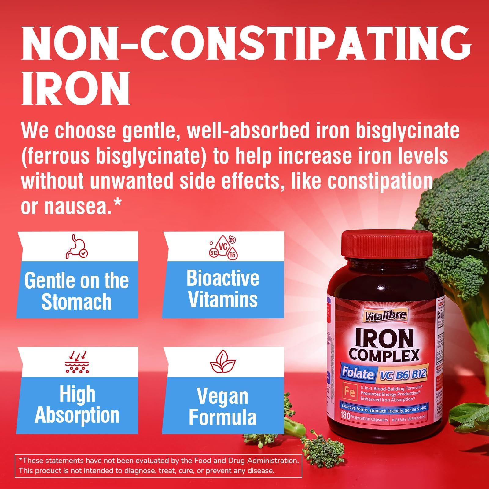 Capsules beside the label on Vitalibre package, emphasizing purity and quality.