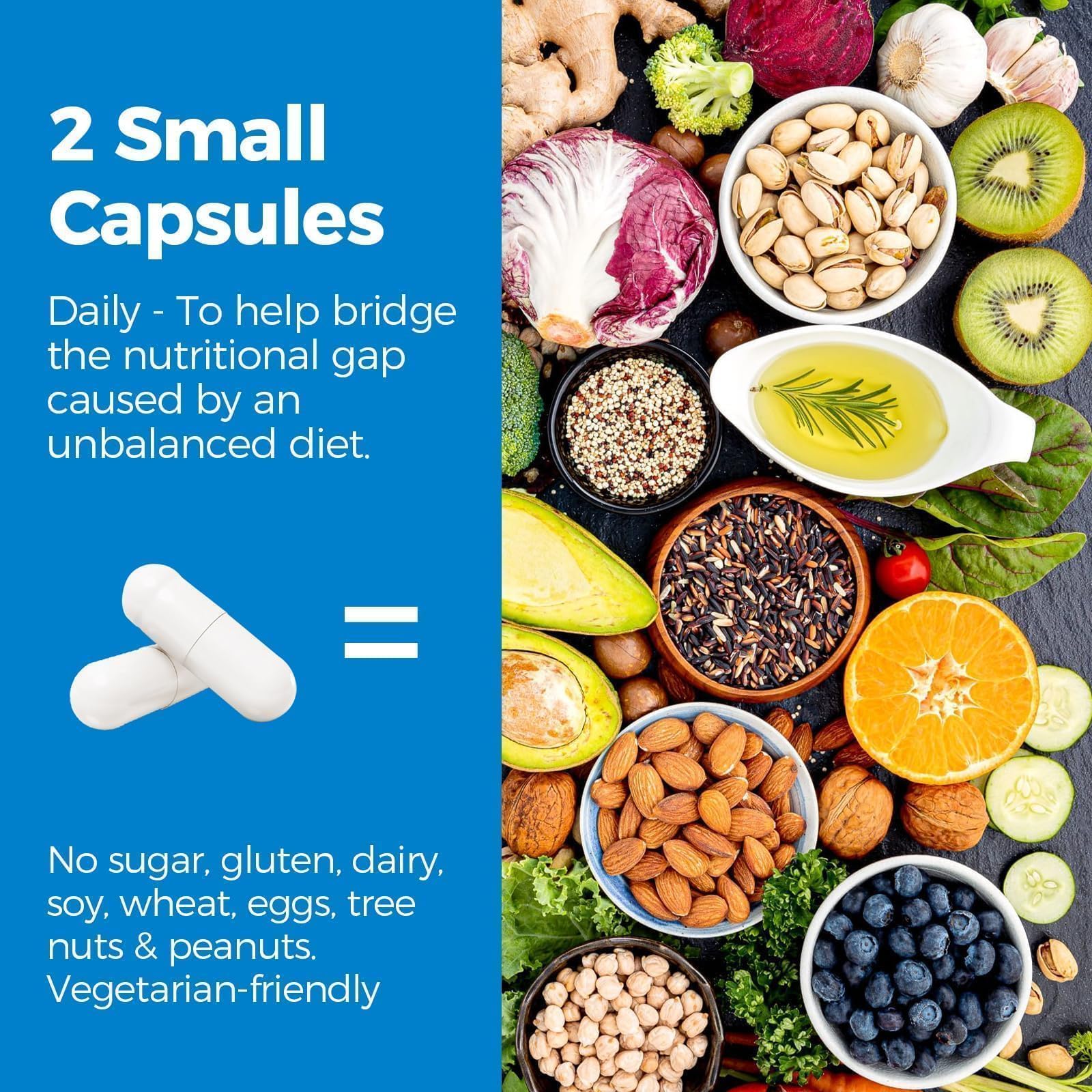 Vitalibre Vegan packaging communicates vegan, gluten-free magnesium option.