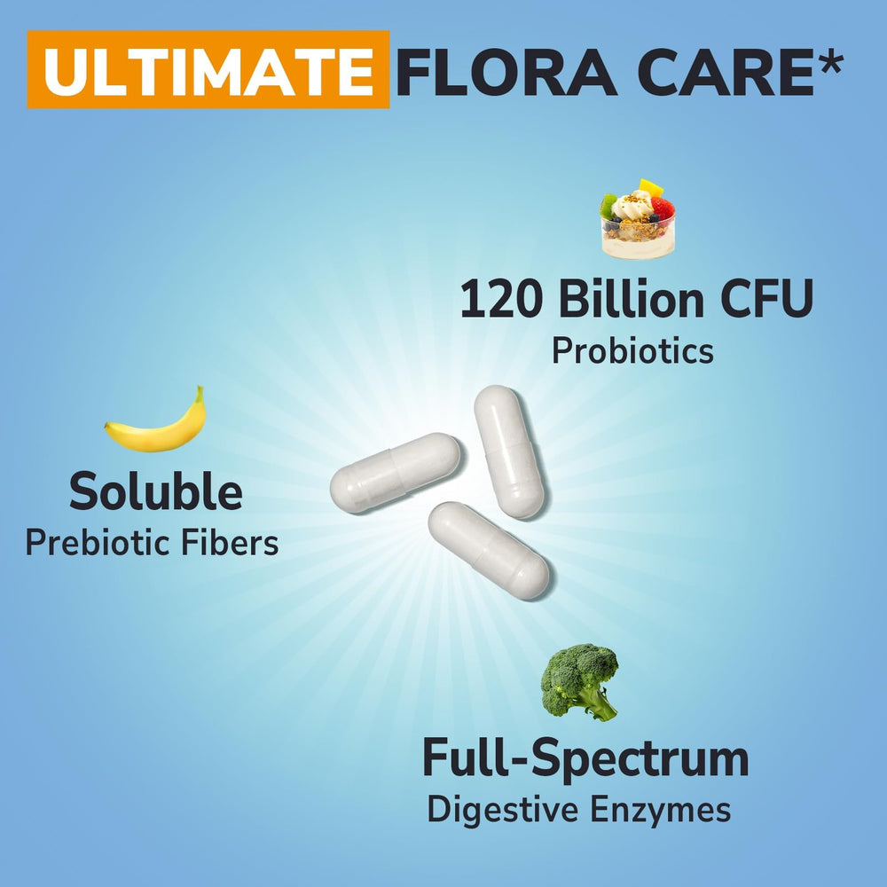 Vitalibre Probiotics capsules swirl emphasizes convenient daily capsule for digestive balance