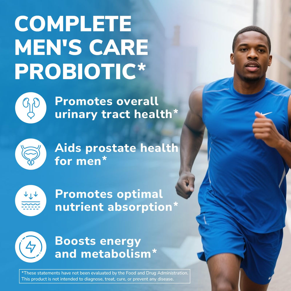 Vitalibre Probiotics for Men saw palmetto cranberry panel supports urinary comfort.