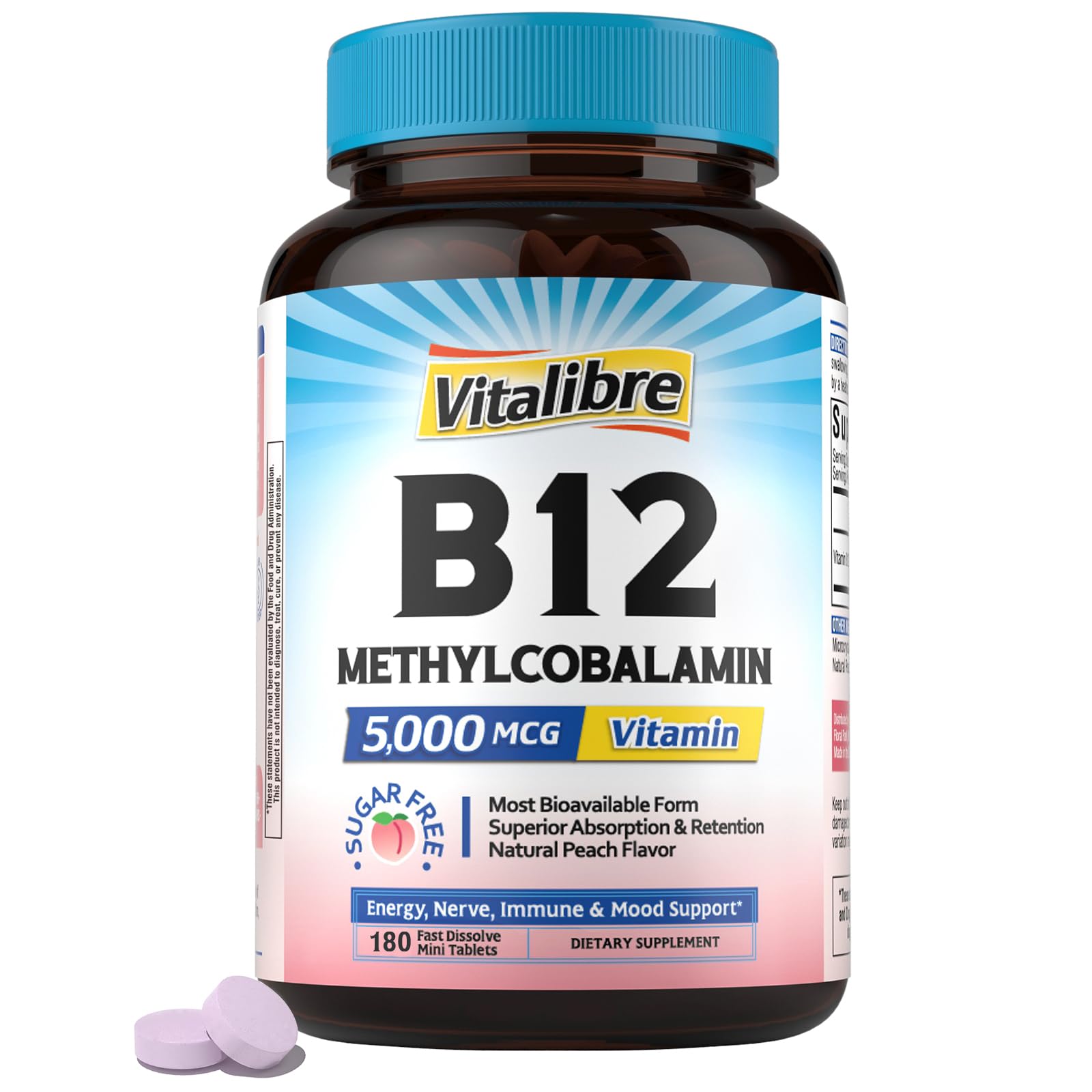 Vitalibre Vitamin B12 tablet melting in mouth for fast absorption