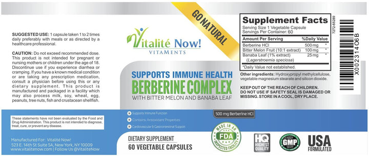 Vitalite Now bottle label close-up conveys GMP quality and non-GMO ingredients.