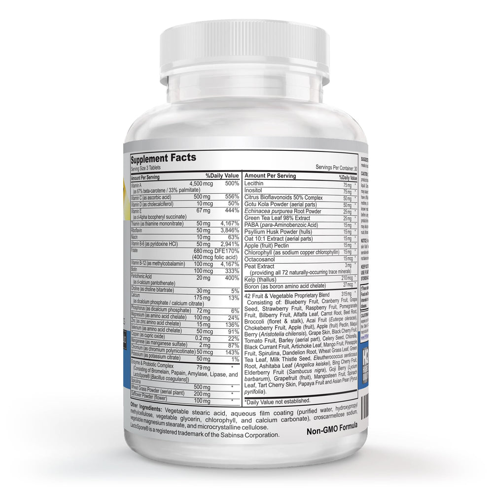 Vitalité Now digestive enzymes and probiotics blend displayed for enhanced immune and gut support.