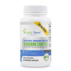 Vitalite Now high-strength berberine 500mg bottle showcases quality and immune support potential.