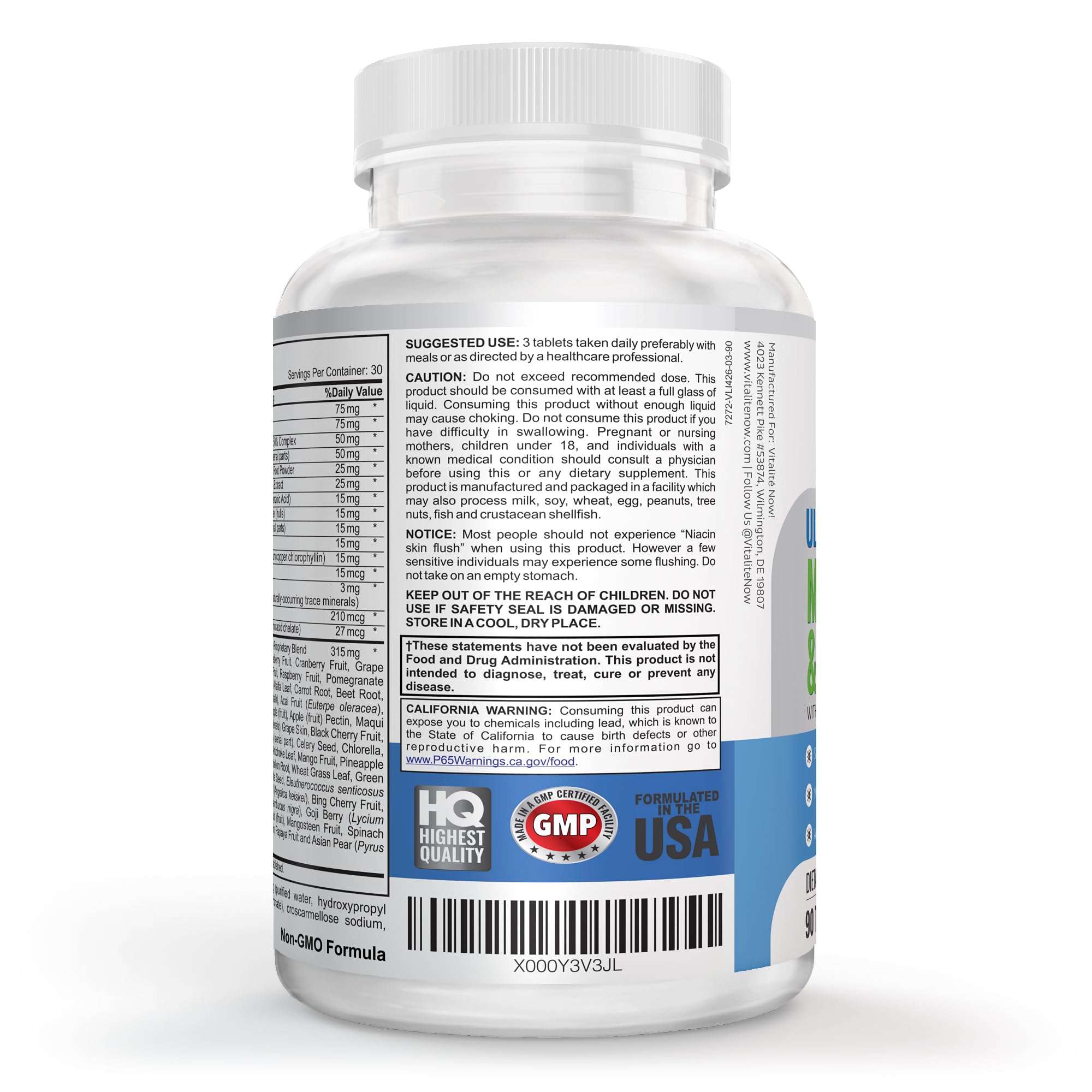 Vitalité Now powder dissolved in water illustrating easy consumption and greens-based nutrition.