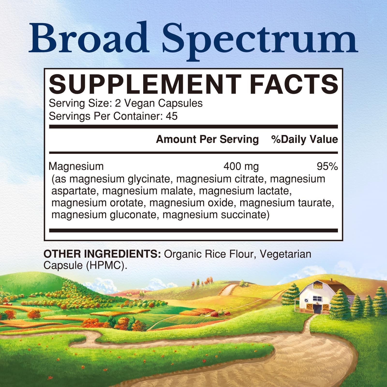 Closeup of Vitalitown Magnesium capsules highlighting chelated forms for absorption.